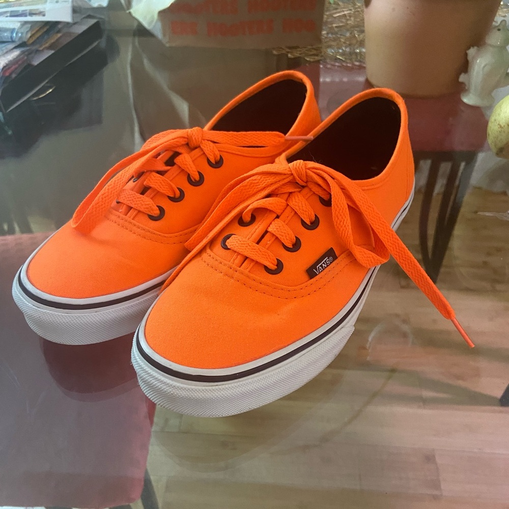 Vans orange shoes size 6.5